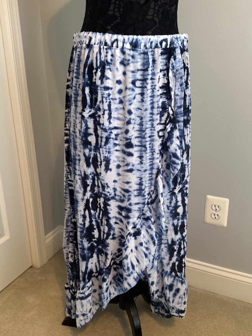 Time And Tru Ruffle Faux Wrap Skirt L